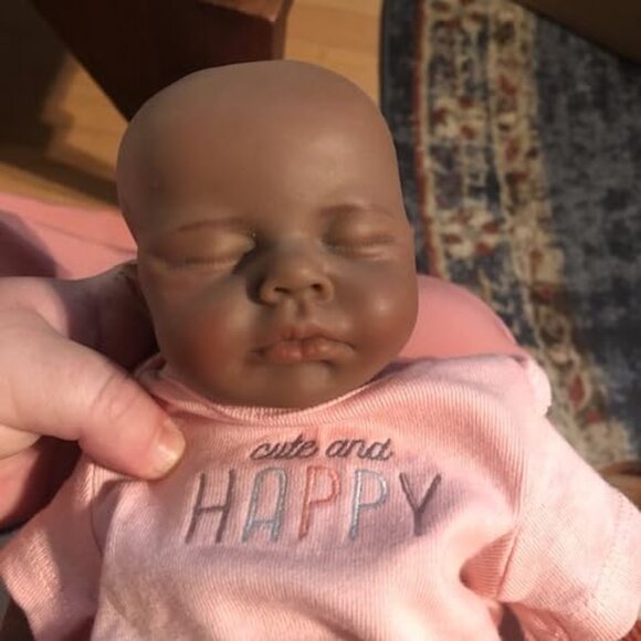 🆕12 inch Realistic Full Body Silicone Closed Eyes Newborn Daniel-Tan Baby Boy - Picture 2 of 8